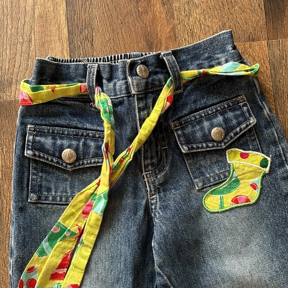 Custom Handmade Christmas Ruffle Jeans - Picture 2 of 7